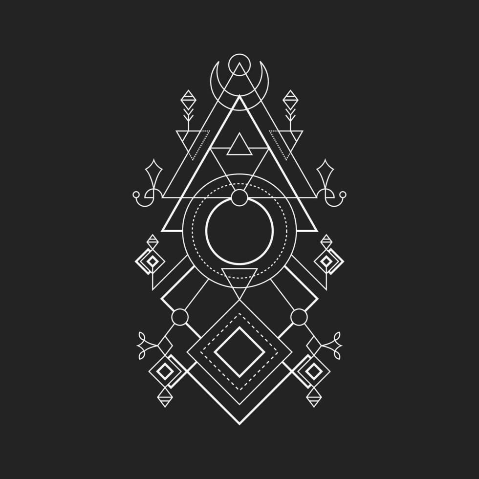 Geometry Elegant Triangle Magic Spell vector