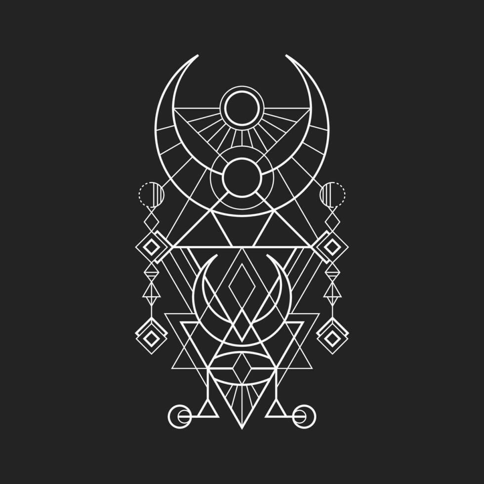 Half moon light geometry vector