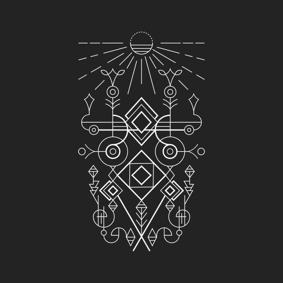 Geometry Sun Light of Life vector