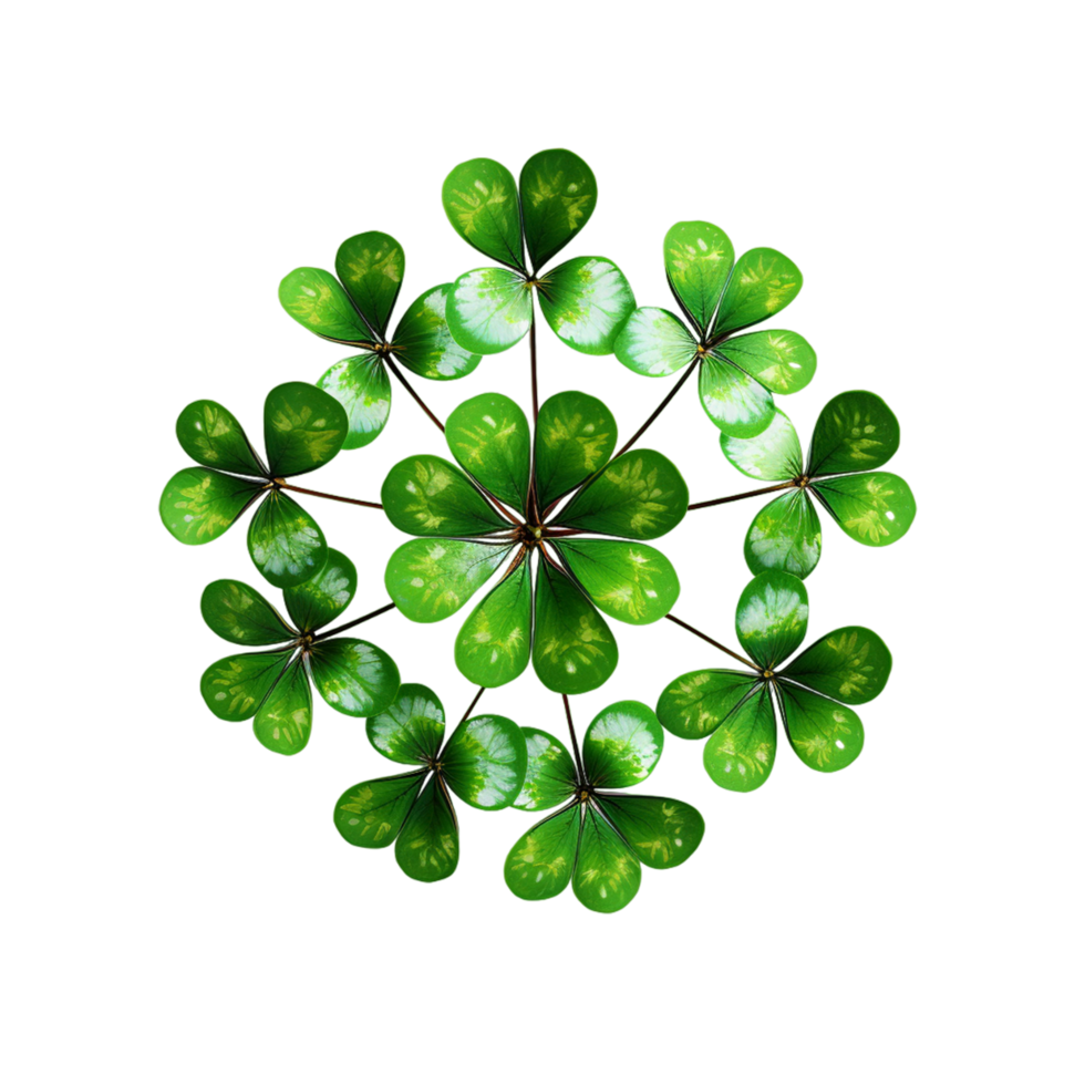 Saint Patricks Day Four leaf Ai Generative png