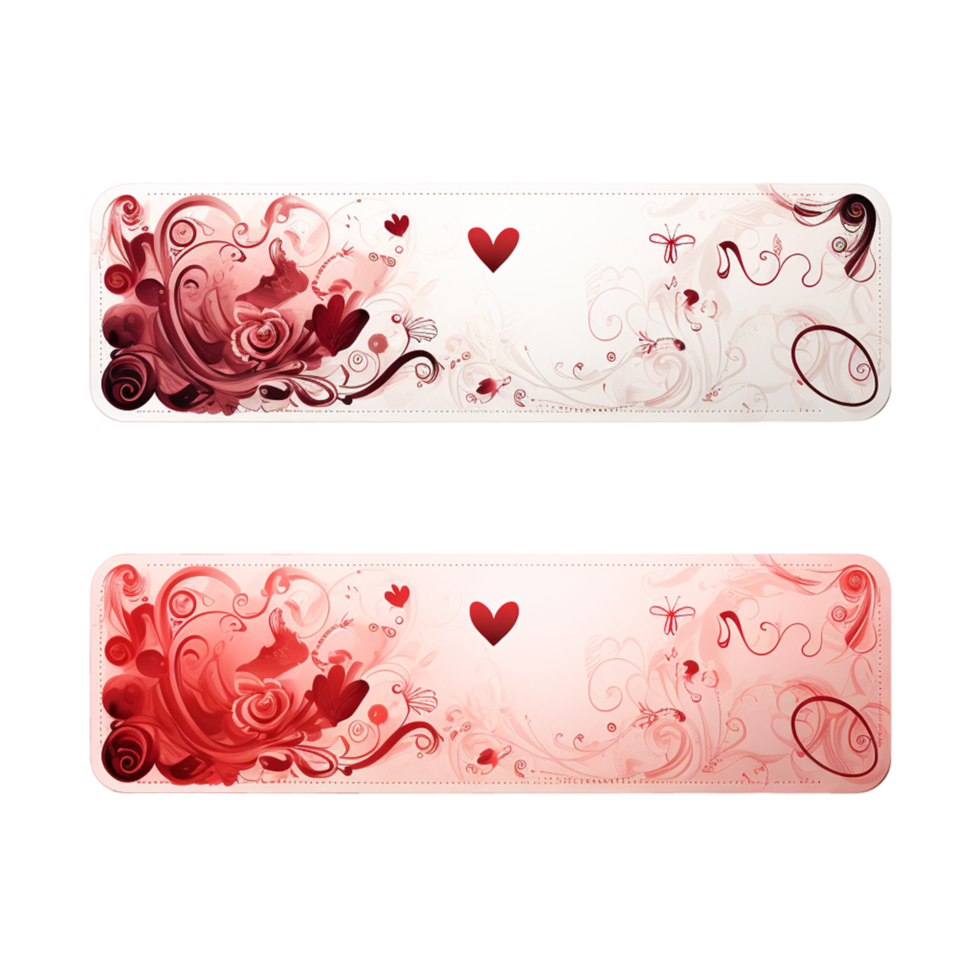 Web banner Valentines Day Ai Generative png