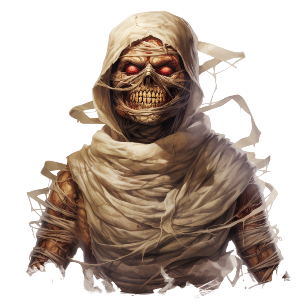 Zombie In Brown Cloak Dd Digital Painting Ai Generative png