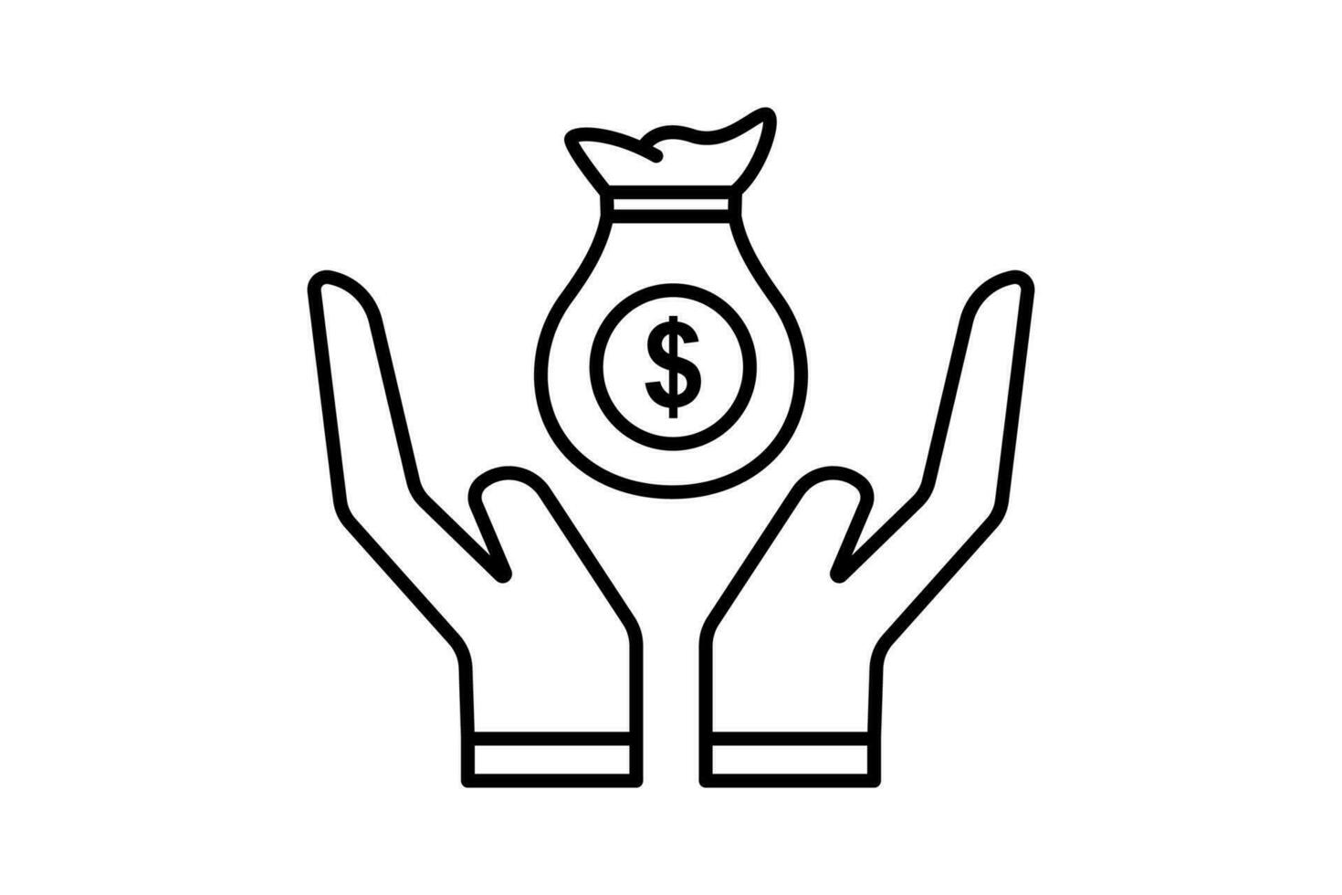 riqueza icono. icono relacionado a inversión y financiero conceptos. línea icono estilo. sencillo vector diseño editable