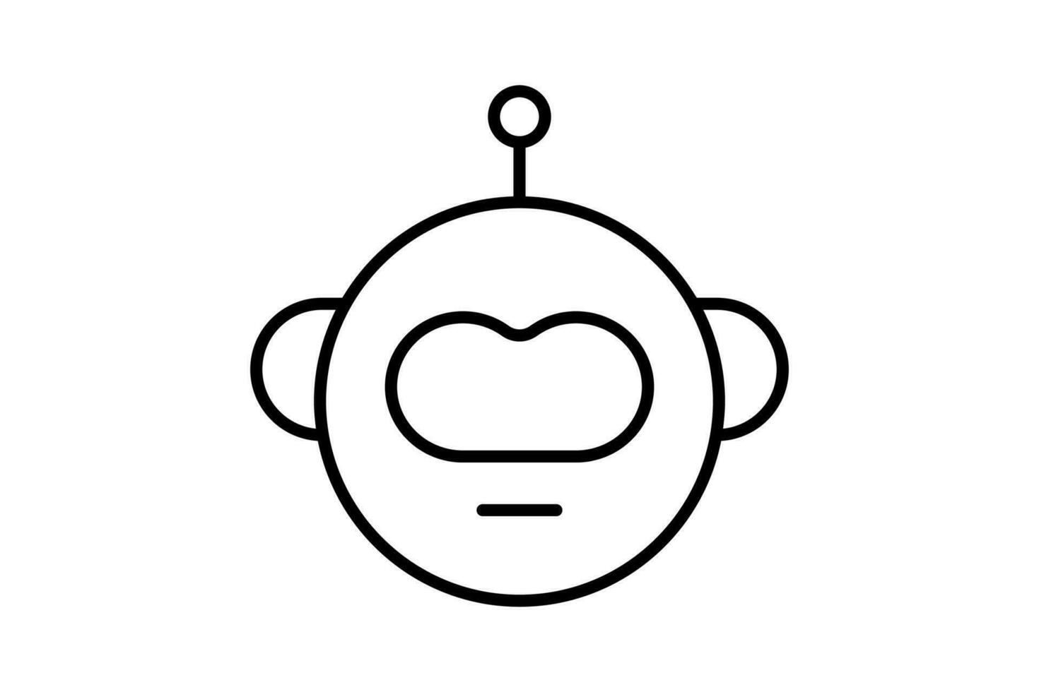 robot head icon. icon related to device, artificial intelligence. line icon style. simple vector design editable