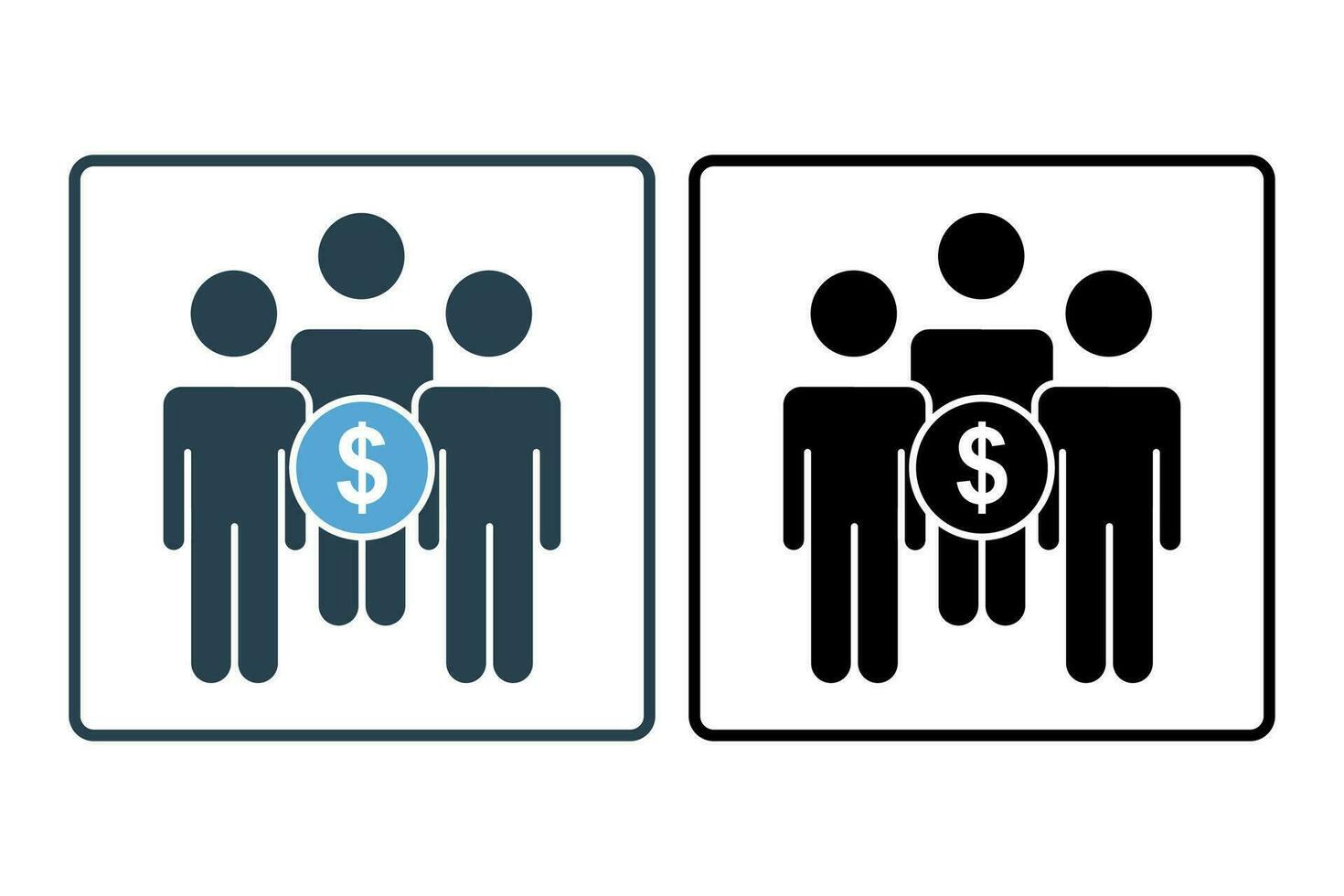 mutual fund icon. icon related to investments and financial concepts. Solid icon style. Simple vector design editable