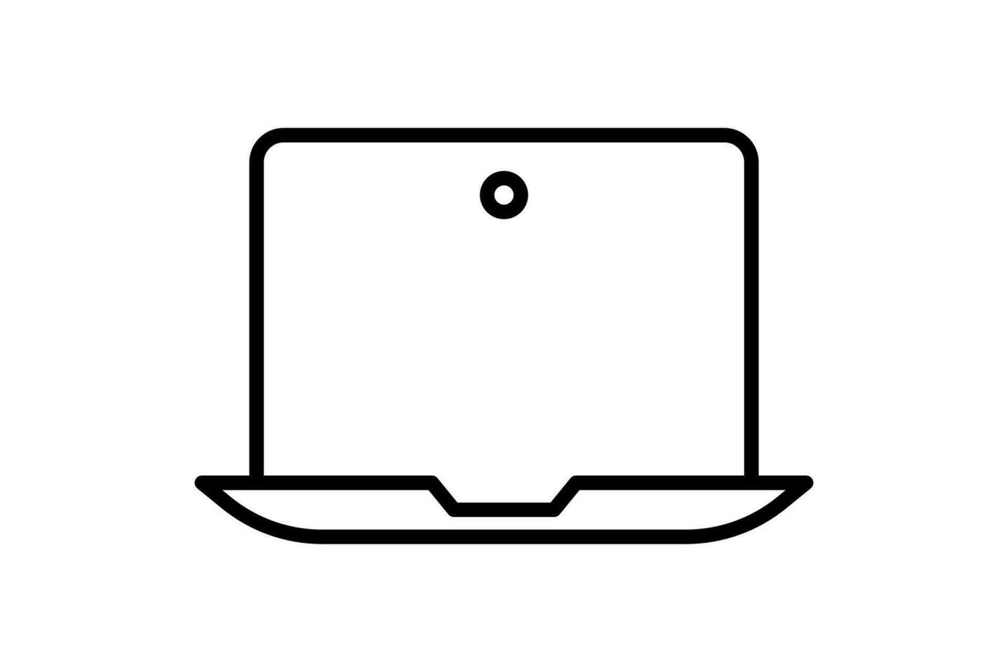 device icon. laptop. icon related to device, computer technology. Line icon style. Simple vector design editable