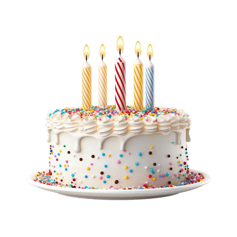 Ice cream cake birthday dessert cupcake Ai Generative png