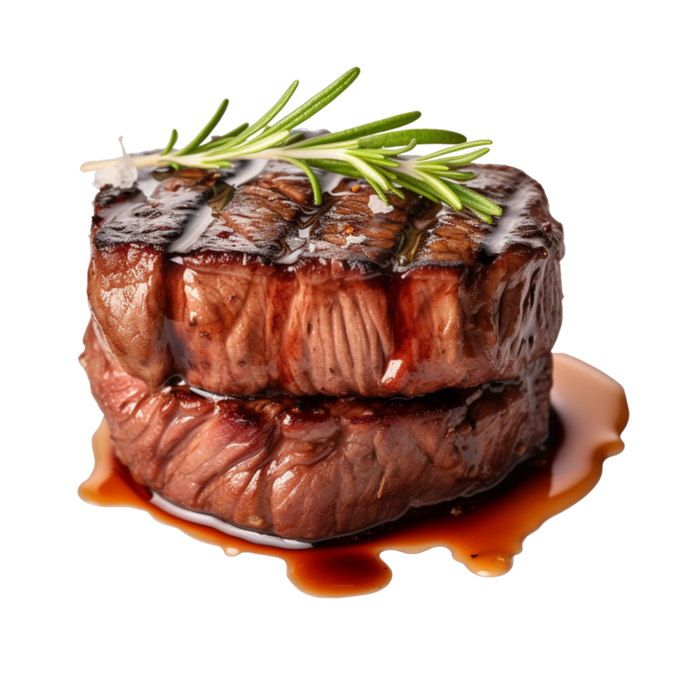 Tasty grilled beef fillet steak Ai Generative 33529141 PNG