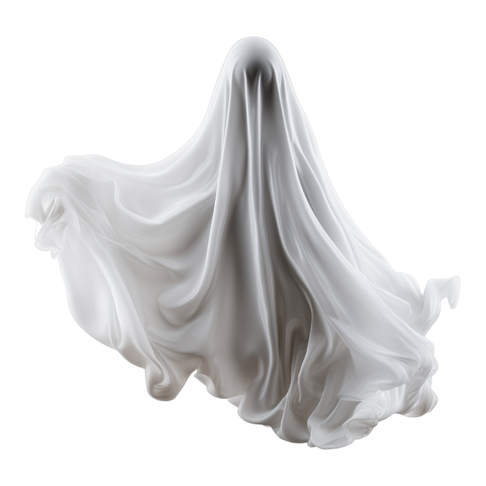 White Ghost Spirit Floating Ai Generative 33529194 PNG