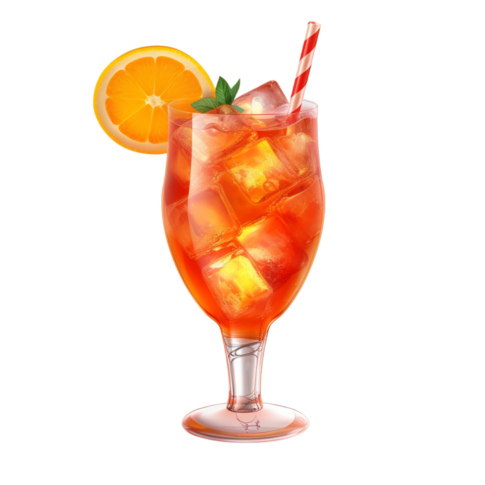 Aperol spritz sorbet cocktail Ai Generative png