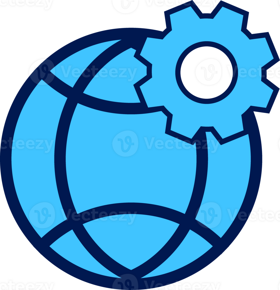 globe network icon 33529449 PNG