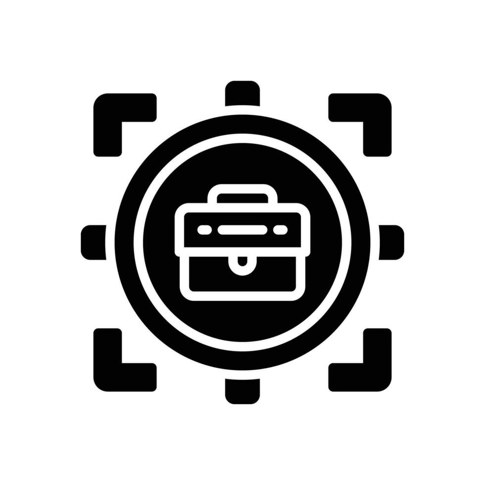 target glyph icon. vector icon for your website, mobile, presentation, and logo design.