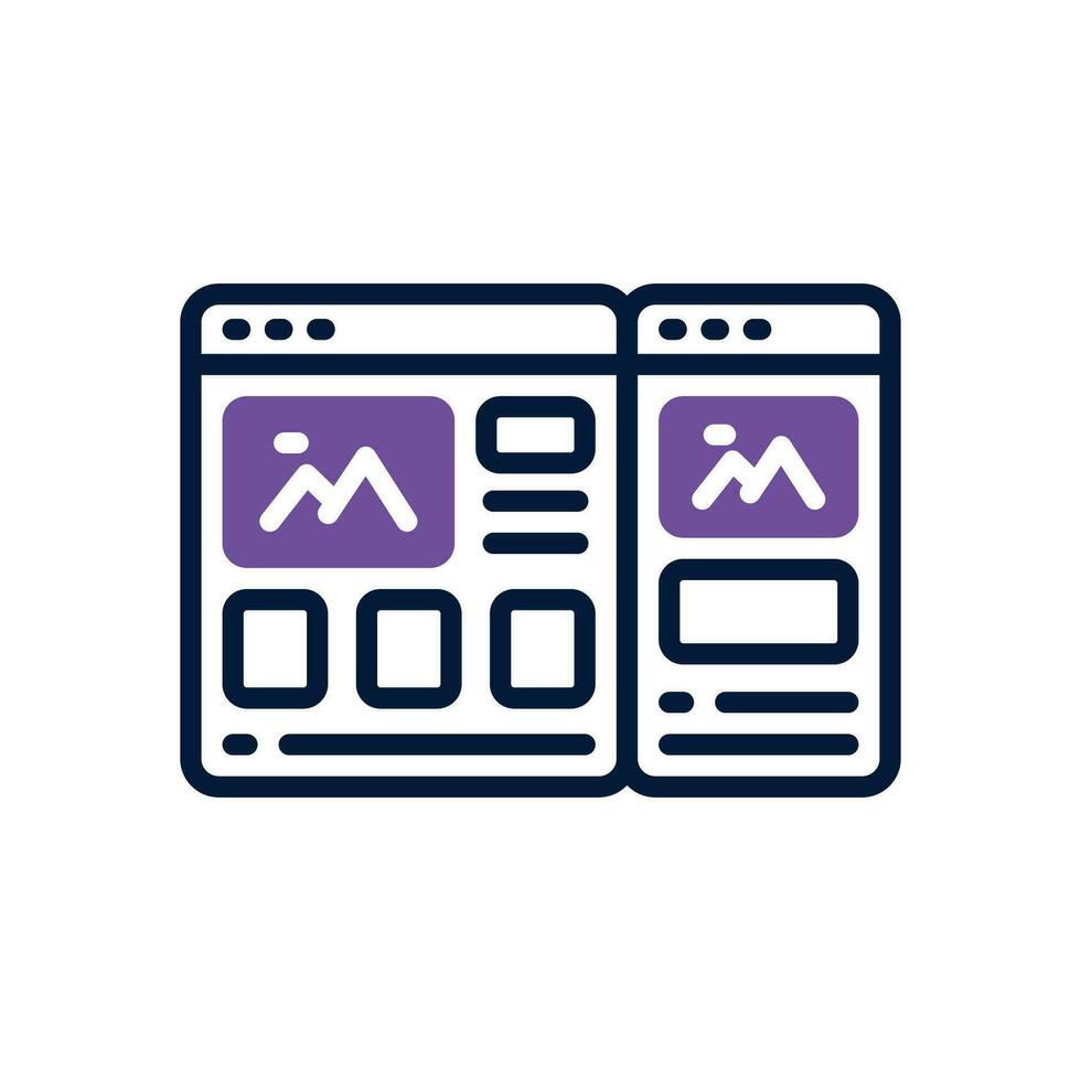 multitab dual tone icon. vector icon for your website, mobile, presentation, and logo design.