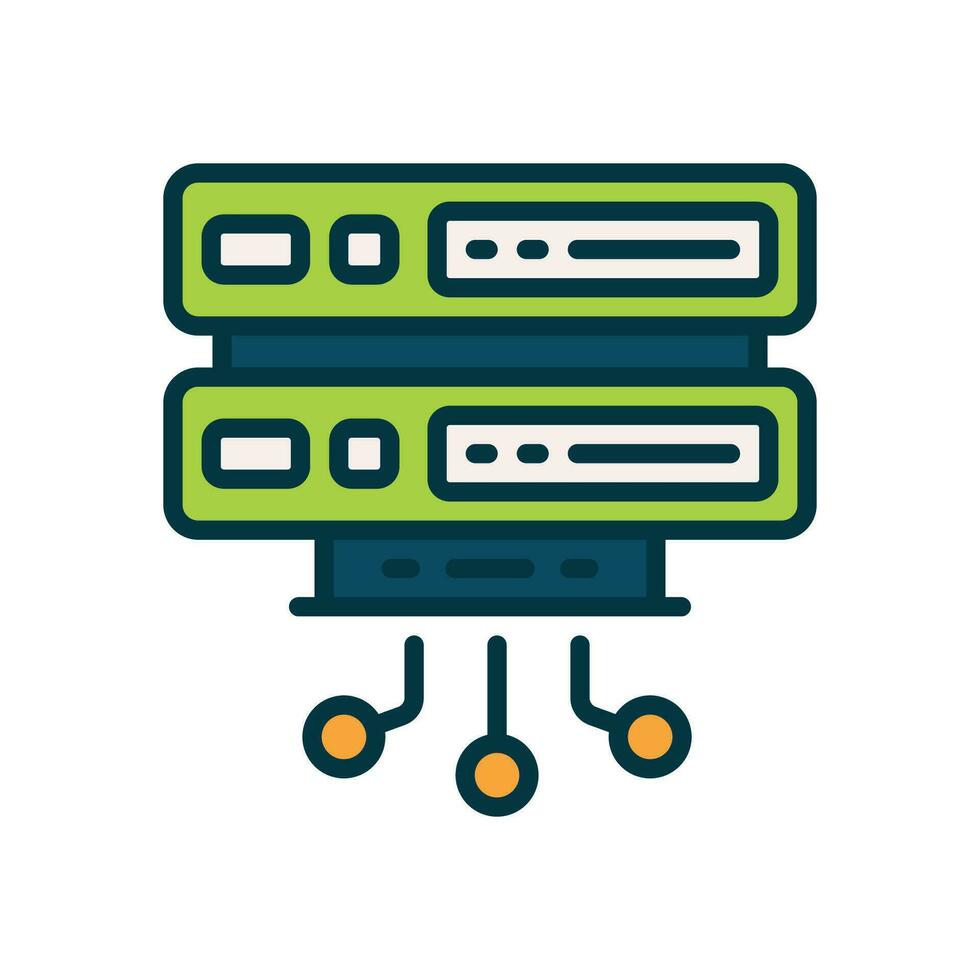 server filled color icon. vector icon for your website, mobile, presentation, and logo design.