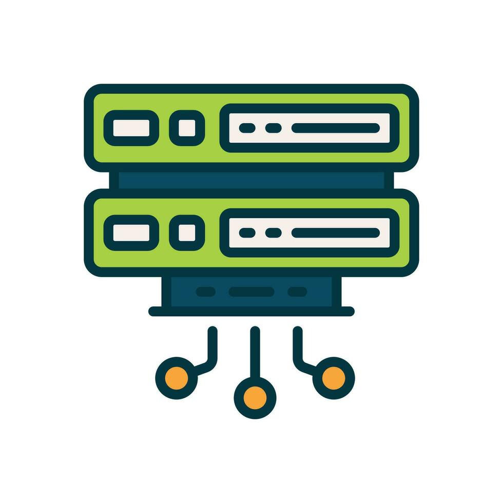 server filled color icon. vector icon for your website, mobile, presentation, and logo design.