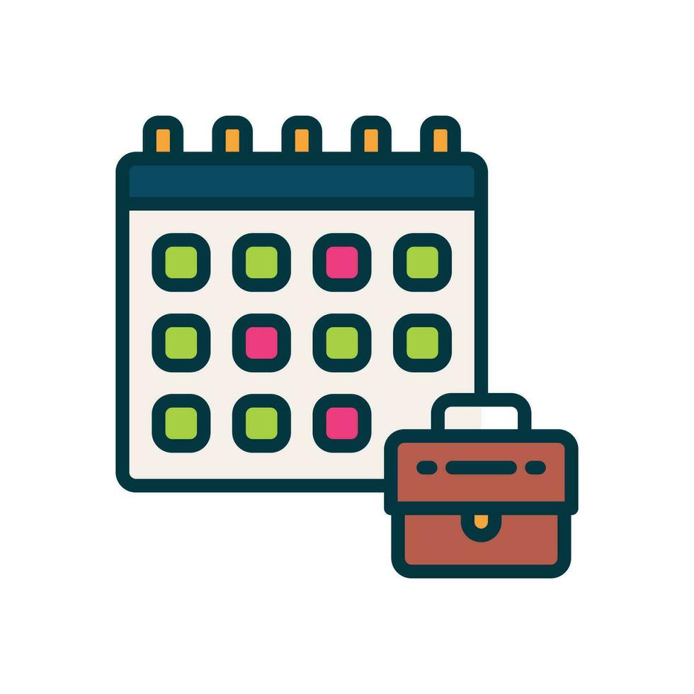 schedule fille color icon. vector icon for your website, mobile, presentation, and logo design.