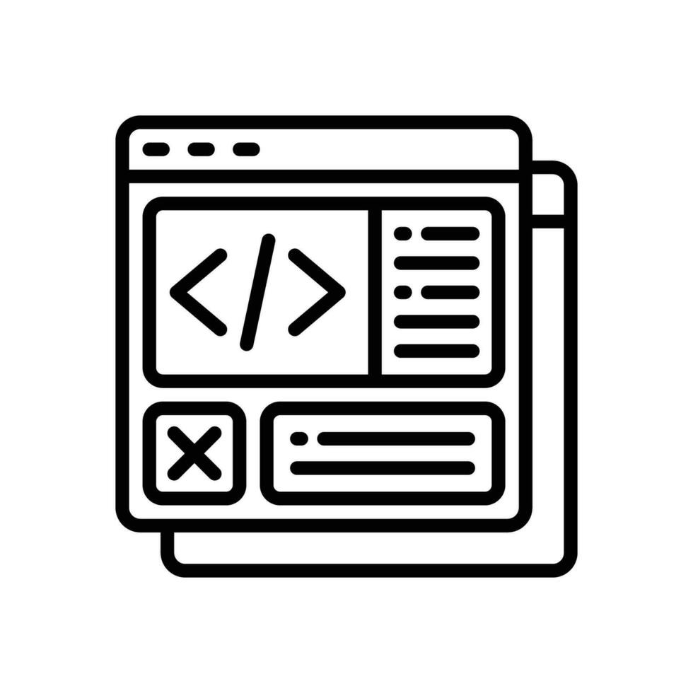 programming line icon. vector icon for your website, mobile, presentation, and logo design.