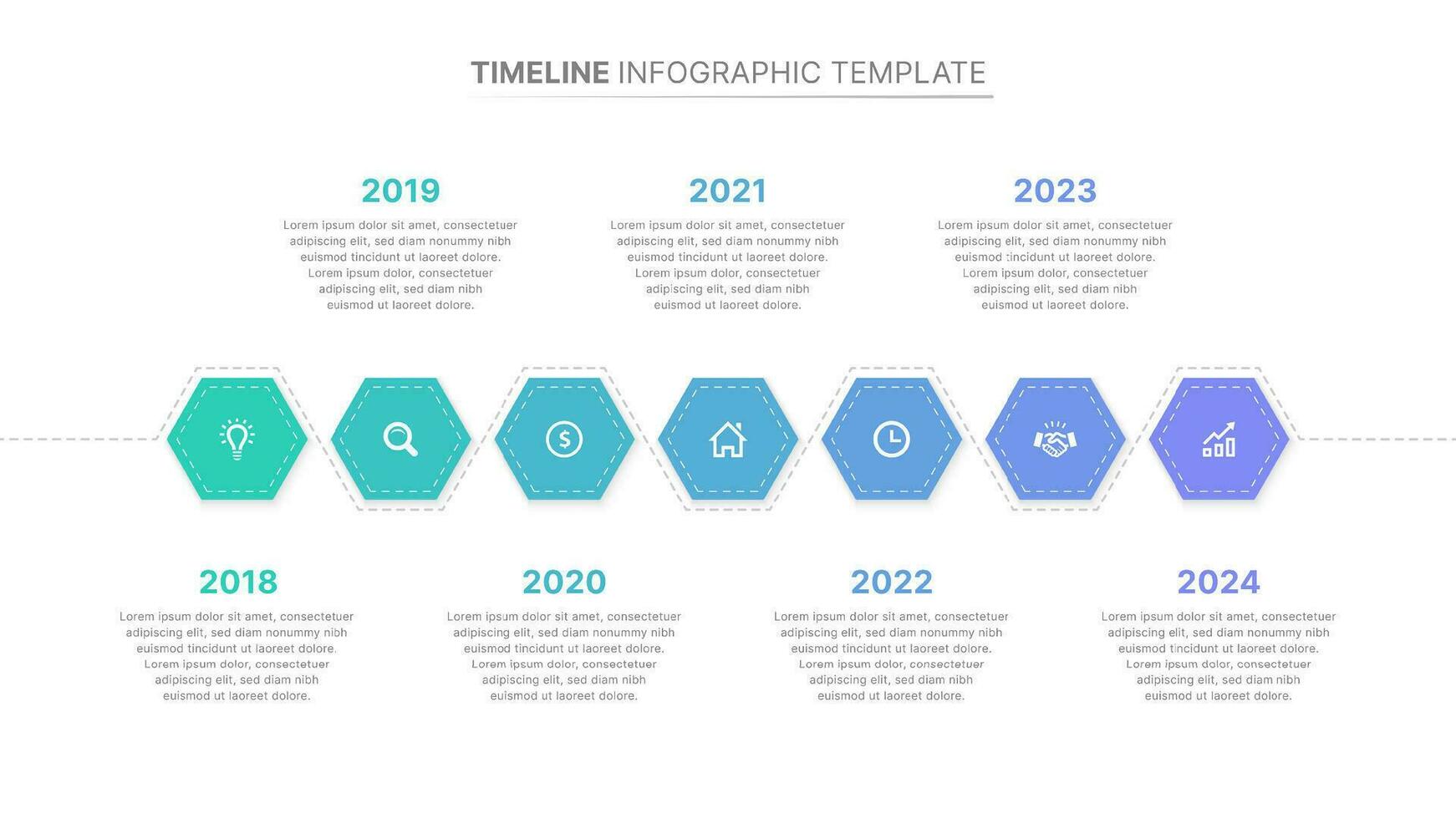 Timeline Infographic Design Template with 7 Periods vector