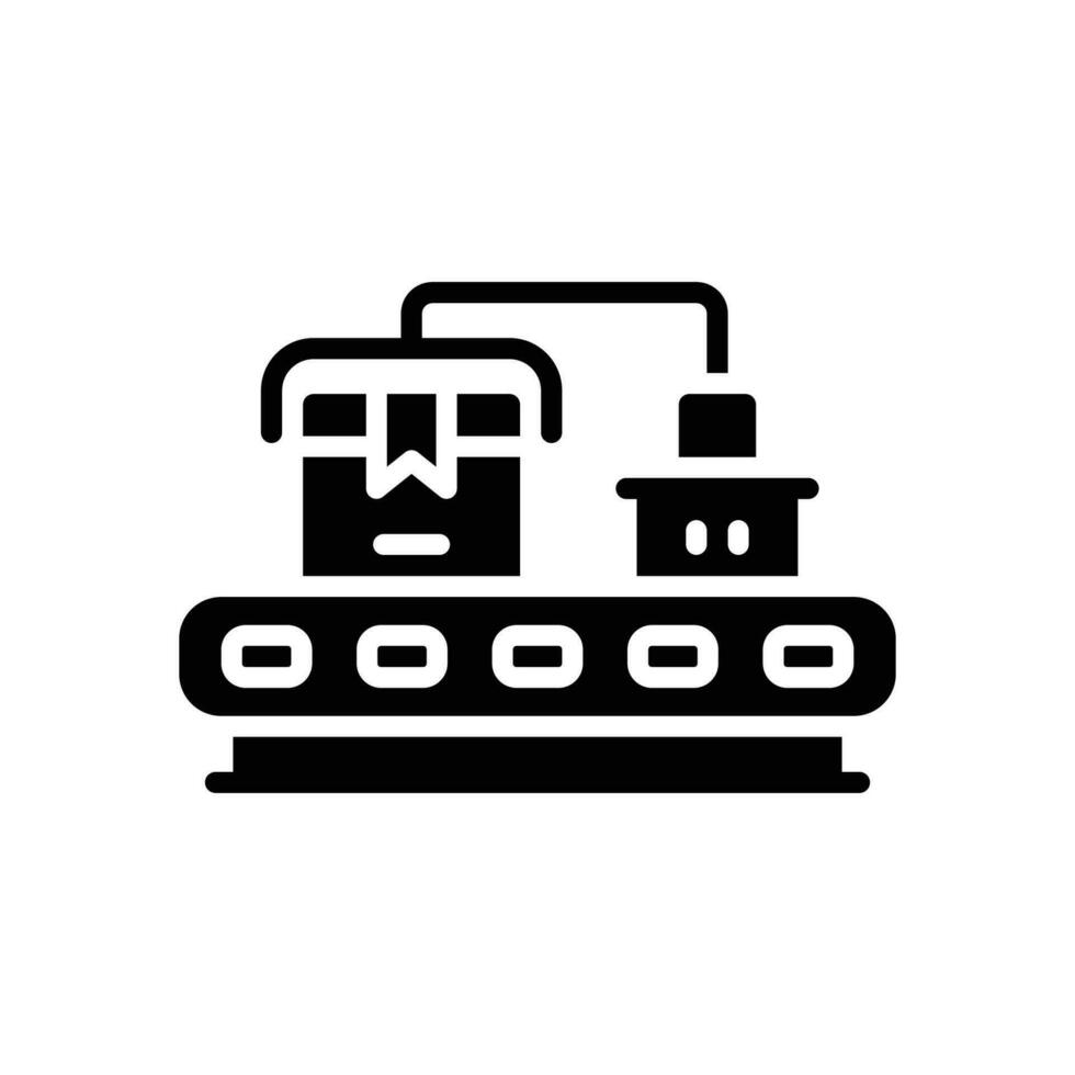 conveyor belt glyph icon. vector icon for your website, mobile, presentation, and logo design.