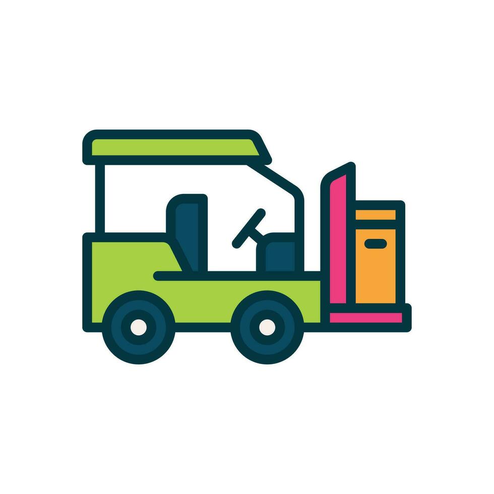 forklift filled color icon. vector icon for your website, mobile, presentation, and logo design.