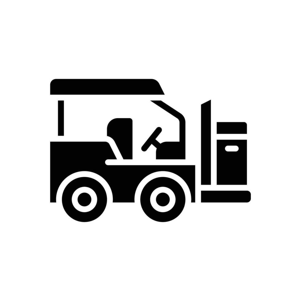 forklift glyph icon. vector icon for your website, mobile, presentation, and logo design.