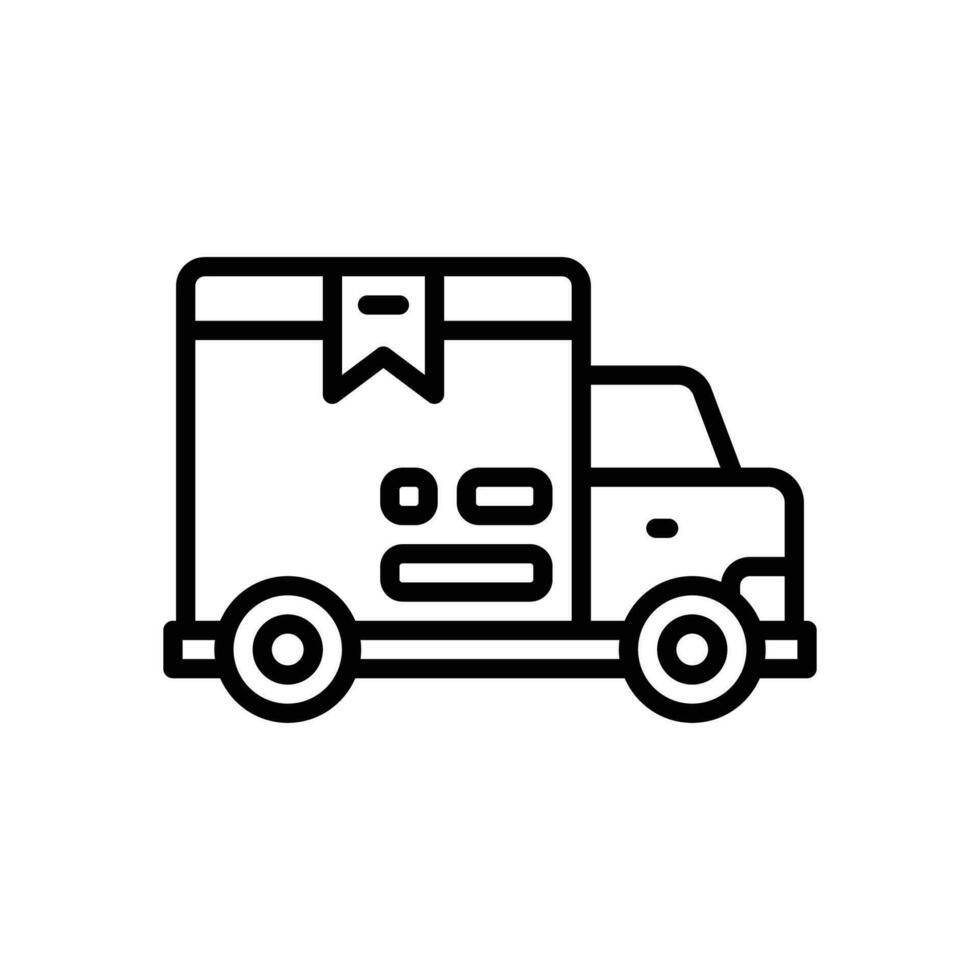 delivery truck line icon. vector icon for your website, mobile, presentation, and logo design.