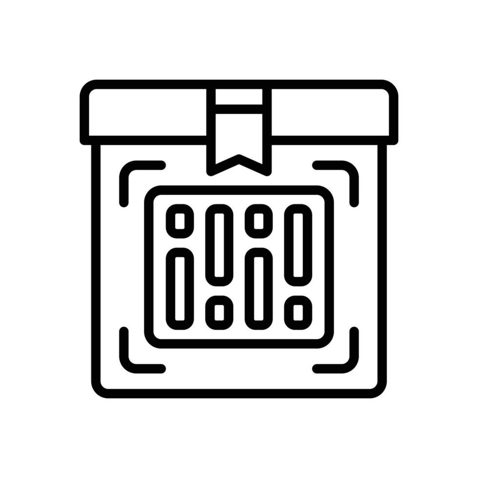 barcode box line icon. vector icon for your website, mobile, presentation, and logo design.