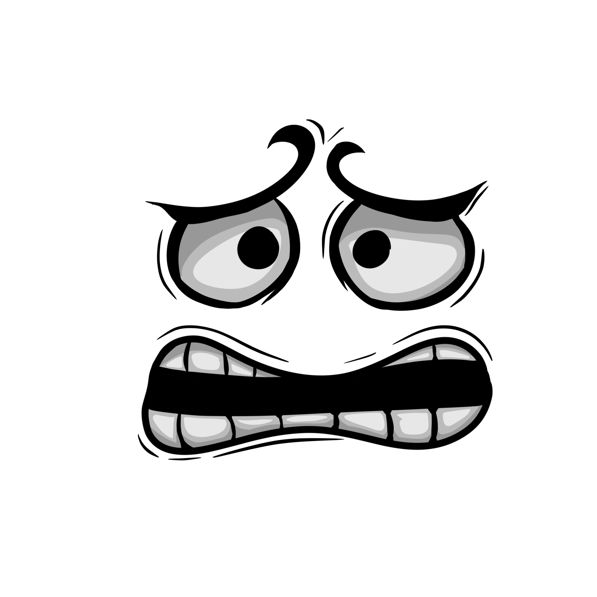 Scared face cartoon 33530286 PNG