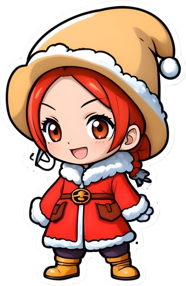Nami with christmas wear, ai generative png