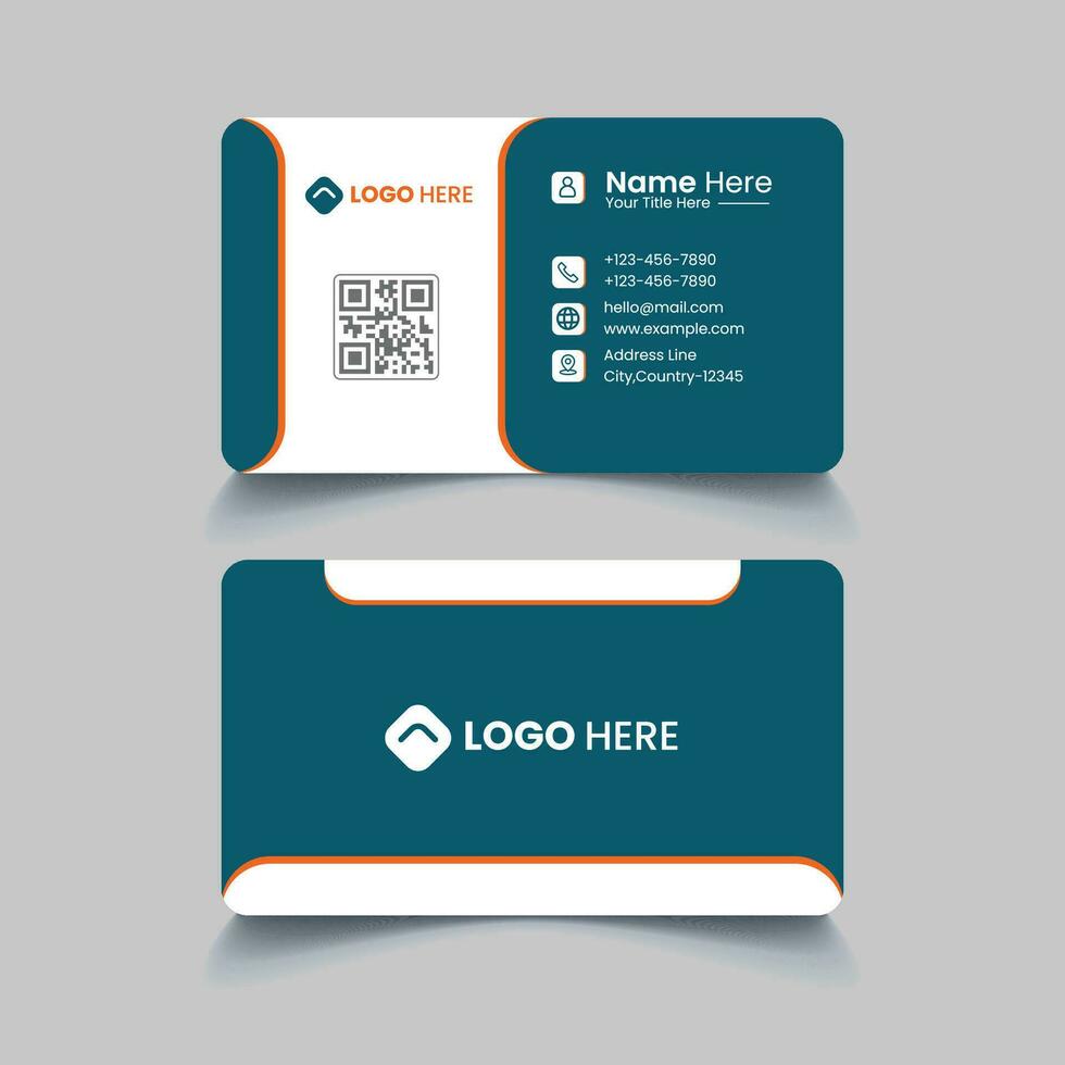 Creative and Modern Corporate Agency Business Card Design Template vector