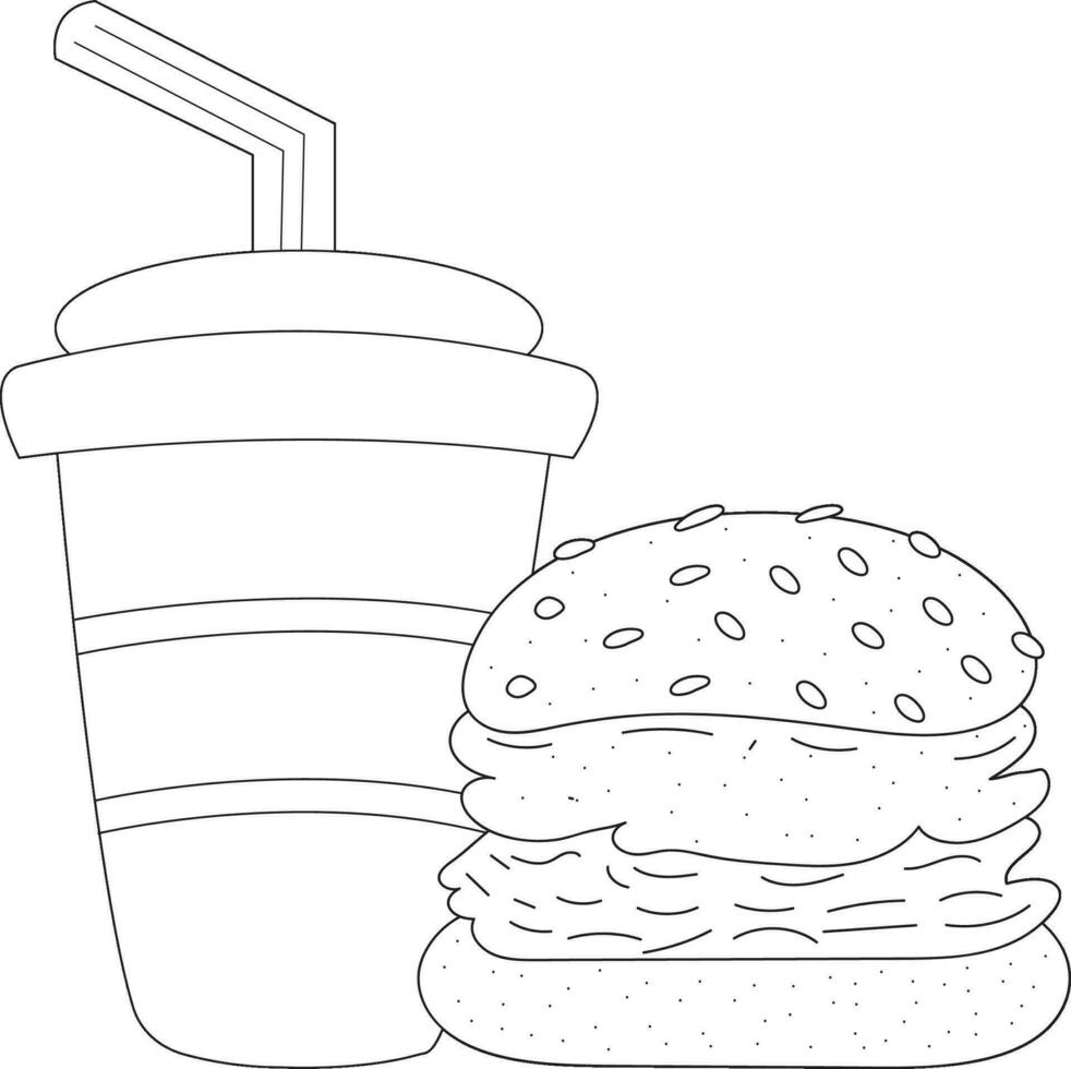 Food Coloring page for kid's vector