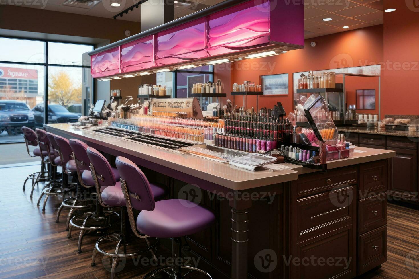 photo of inside makeup store professional advertising photography AI Generated