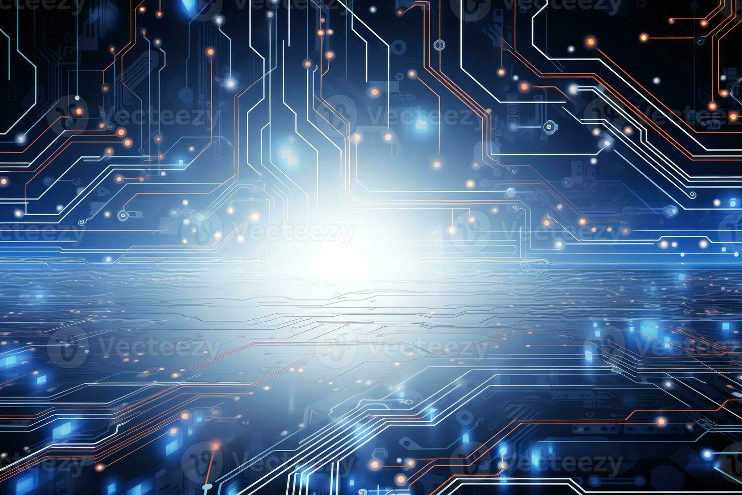 abstract technology electronic circuit board AI Generated photo
