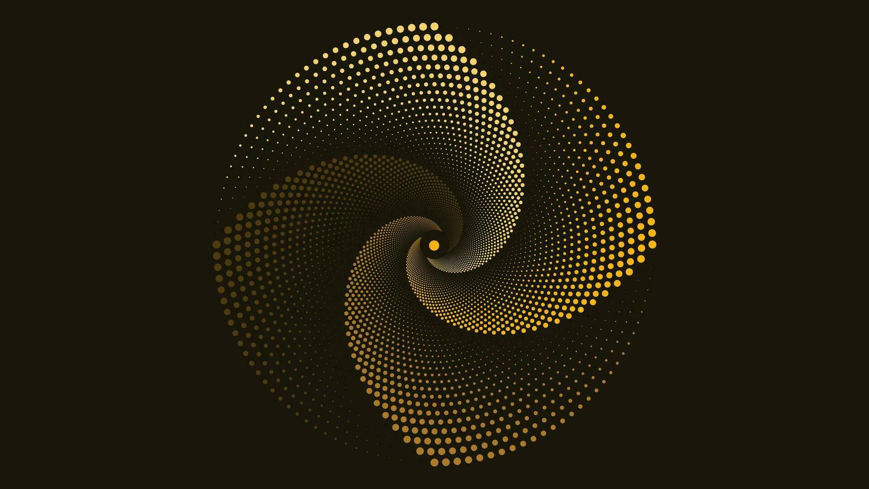 Abstract spiral dotted round mandala style simple background. vector