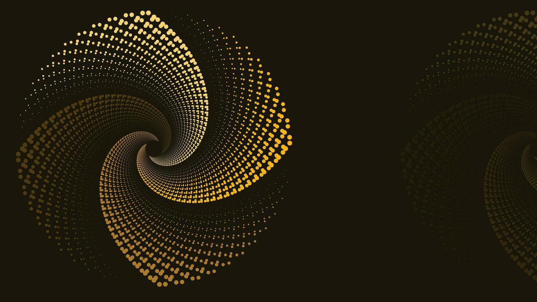 Abstract spiral dotted round mandala style simple background. vector