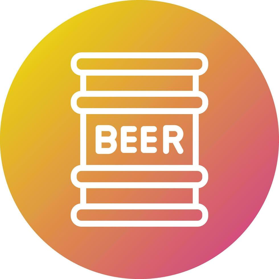 Beer Keg Vector Icon Design Illustration