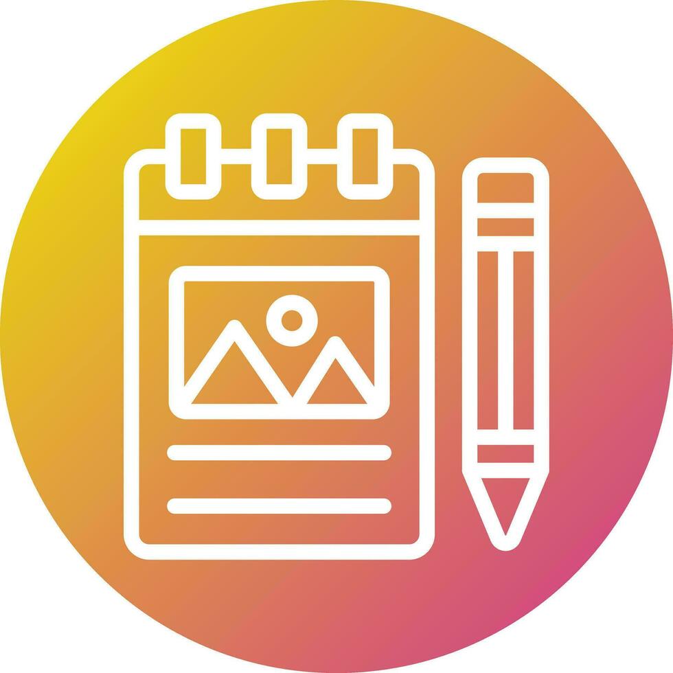 Sketchbook Vector Icon Design Illustration