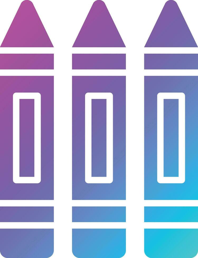 Pencil Crayon Vector Icon Design Illustration