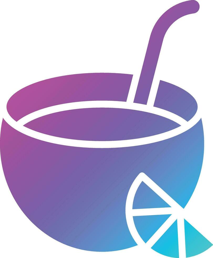 Coconut Drink Vector Icon Design Illustration