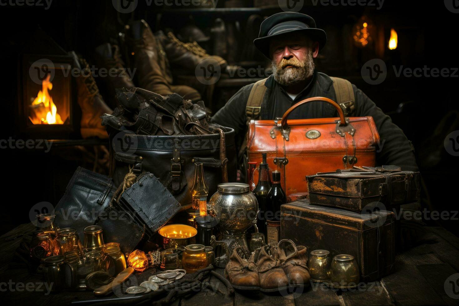 miners tools and equipment AI Generated photo