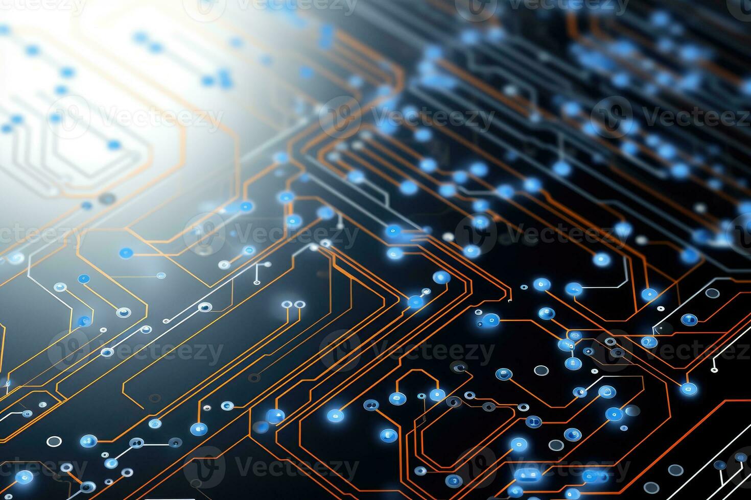 abstract technology electronic circuit board AI Generated photo