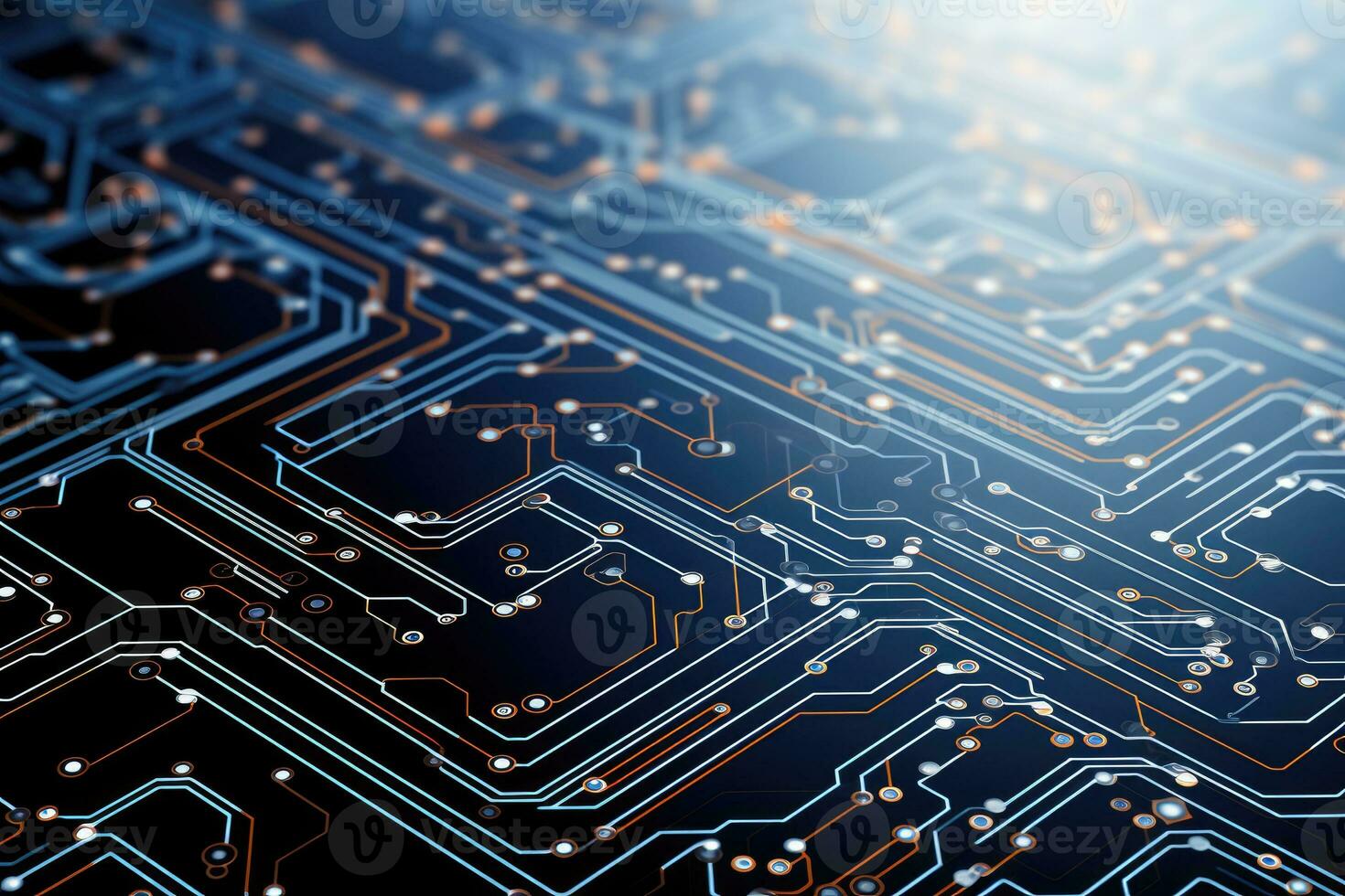 abstract technology electronic circuit board AI Generated photo
