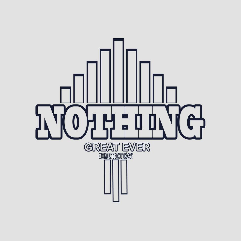 vector positive lettering nothing great ever came that easy background