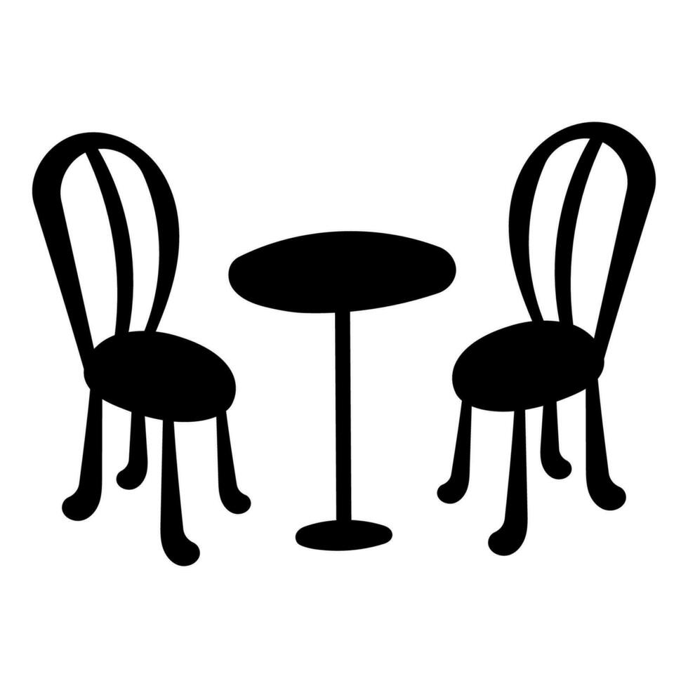 table chair cafe street France Paris lunch vector