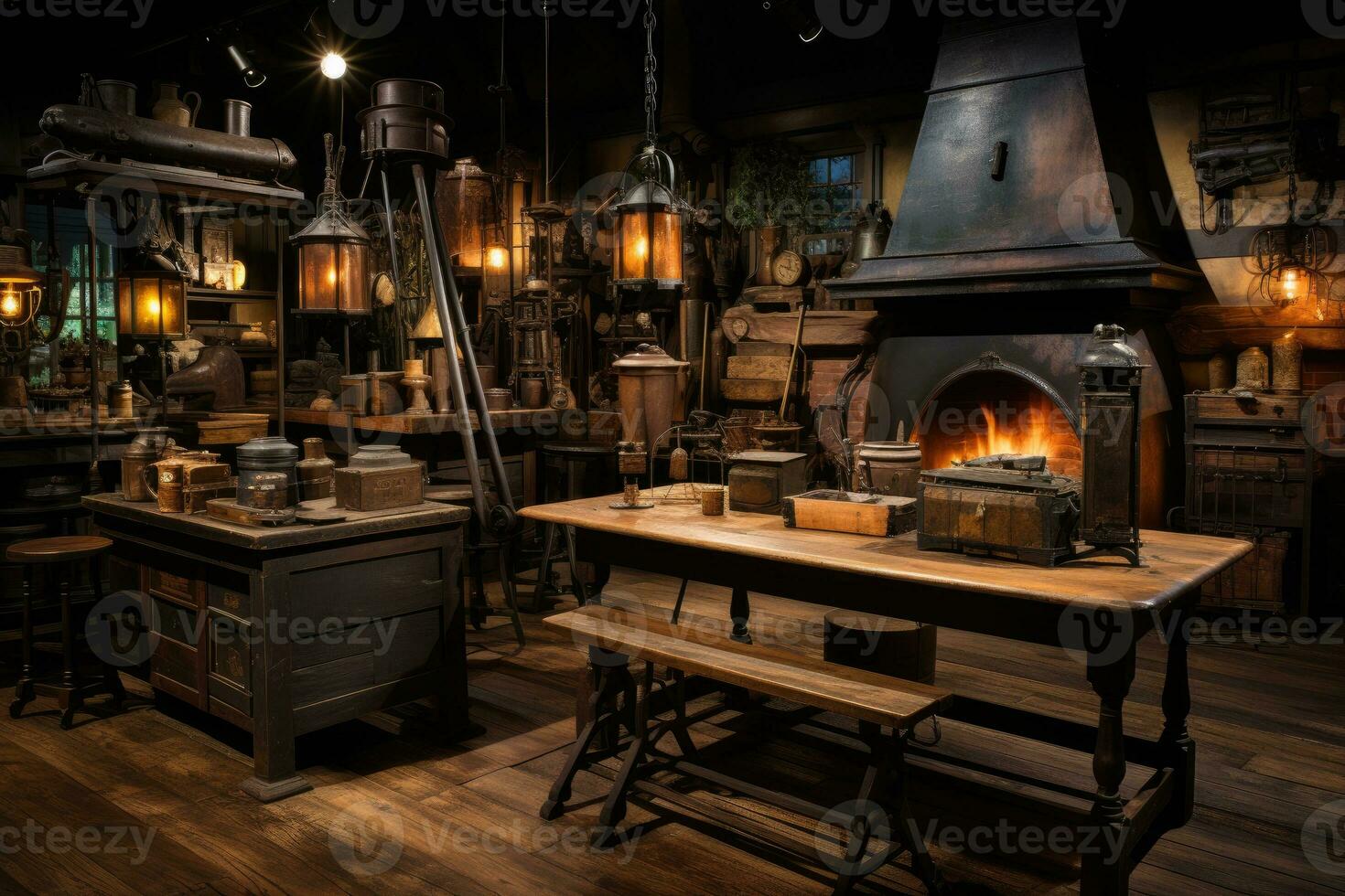 blacksmith tools and equipment professional photography AI Generated photo