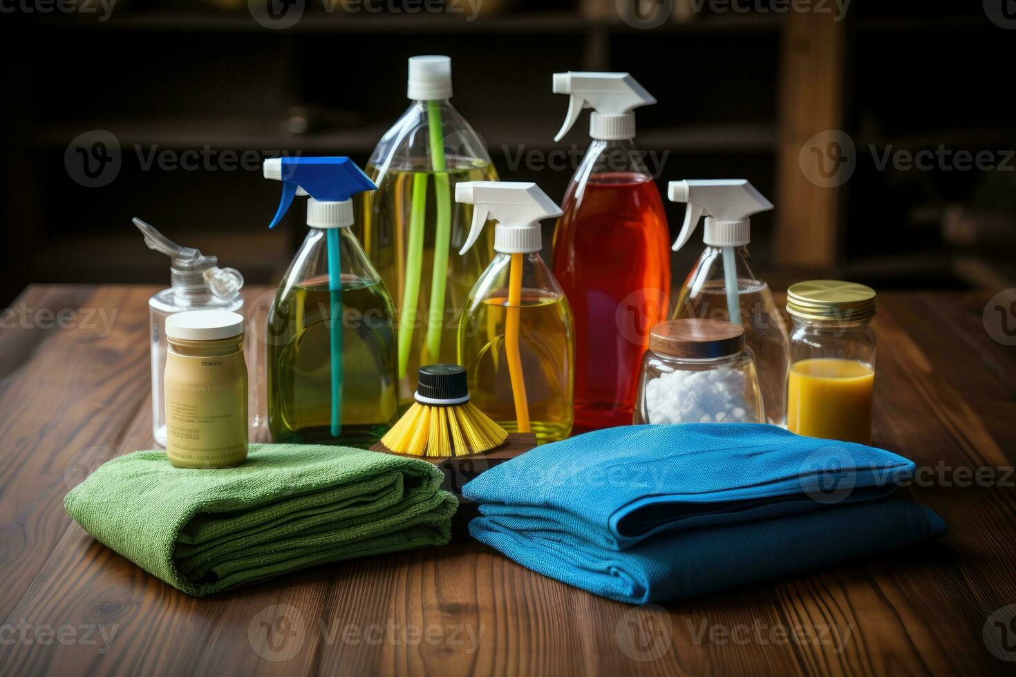 cleaning tools and equipment professional photography AI Generated photo