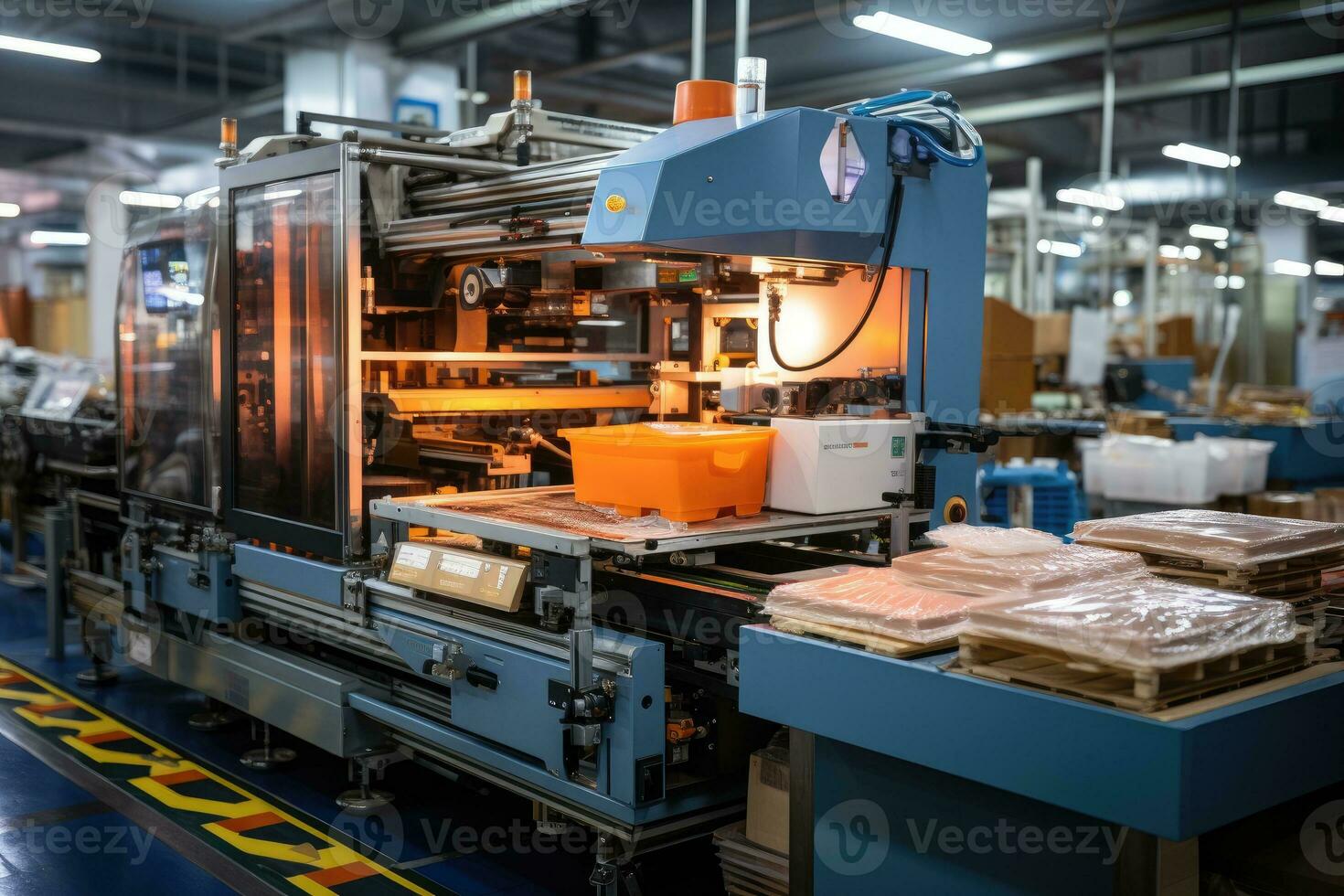 inside factory show production line professional advertising photography AI Generated photo