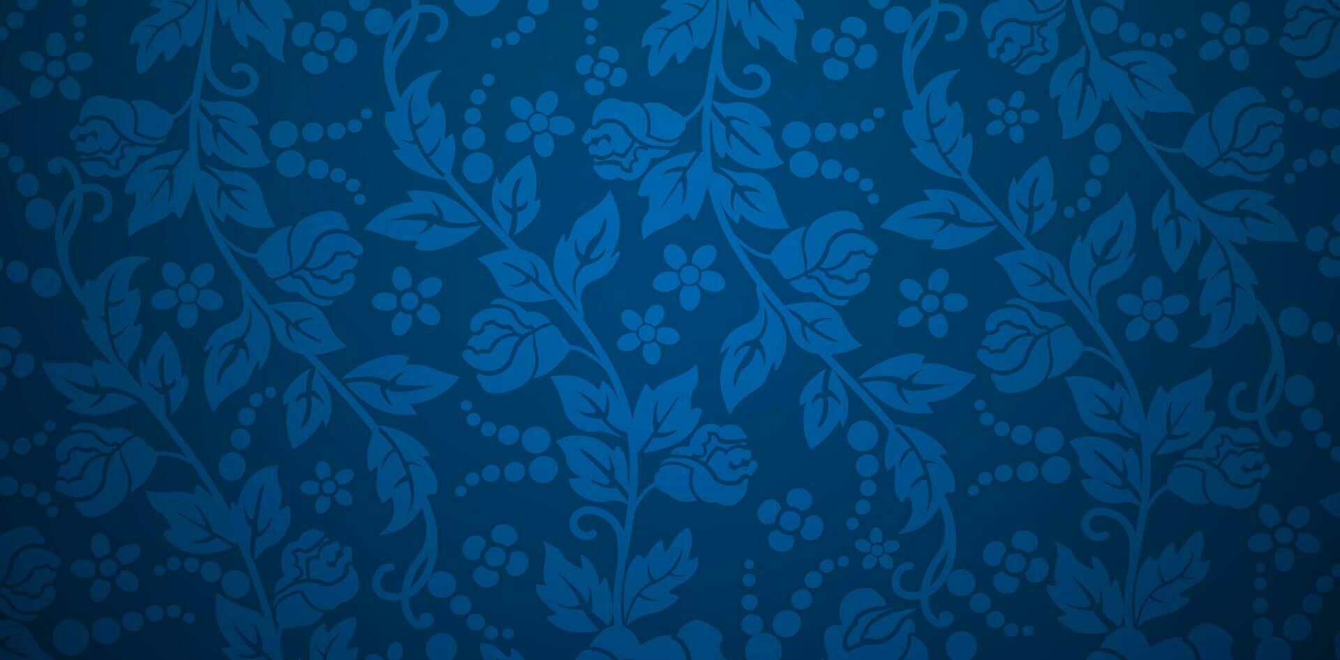 seamless pattern with rose flower leaves blue florals ornamental backgrounds for textile wallpaper, books covers, Digital interfaces, prints design templates material cards invitation, wrapping papers vector