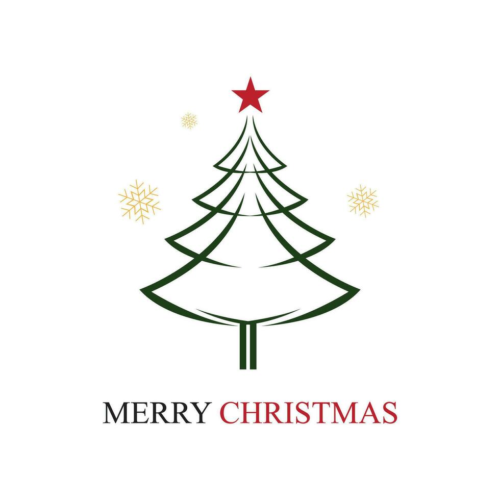 Merry Christmas logo or symbol template design vector