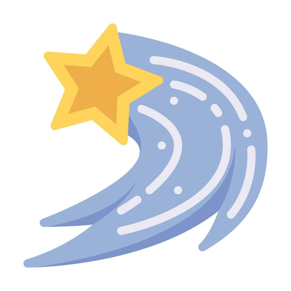 Shooting star flat icon vector